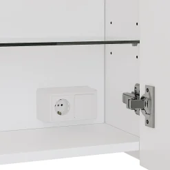 Vicco Armoire de toilette Blanc 80x60cm avec éclairage LED