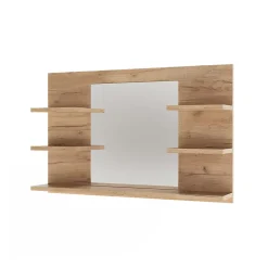 Armoire De Toilette|Vicco Armoire de toilette Chêne de force doré 78x50cm avec des étagères