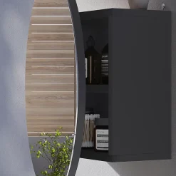 Vicco Armoire de toilette Anthracite 50x50cm avec 2 compartiments