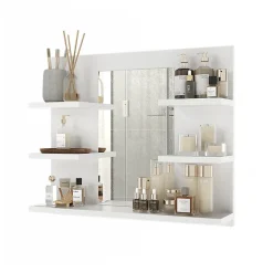 Armoire De Toilette|Vicco Armoire de toilette Blanc 58.8x50cm avec des étagères