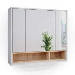 Armoire De Toilette|Vicco Armoire de toilette Blanc 80x72cm