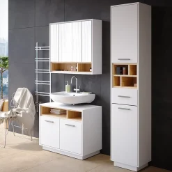 Armoire De Toilette|Vicco Armoire de toilette Blanc 80x72cm