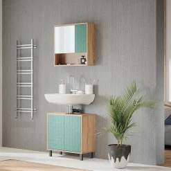 Vicco Armoire de toilette Vert menthe 54x53cm