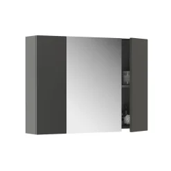 Vicco Armoire de toilette Anthracite 80x59.2cm avec des étagères