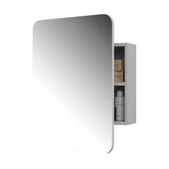 Armoire De Toilette|Vicco Armoire de toilette Blanc 65x50cm avec des étagères