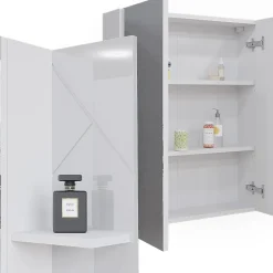 Vicco Armoire de toilette Blanc Haute brillance 80x75cm