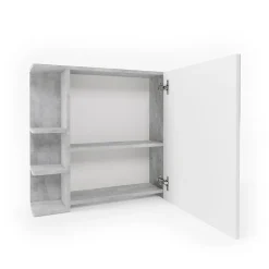 Armoire De Toilette|Vicco Armoire de toilette Béton 79.6x64cm