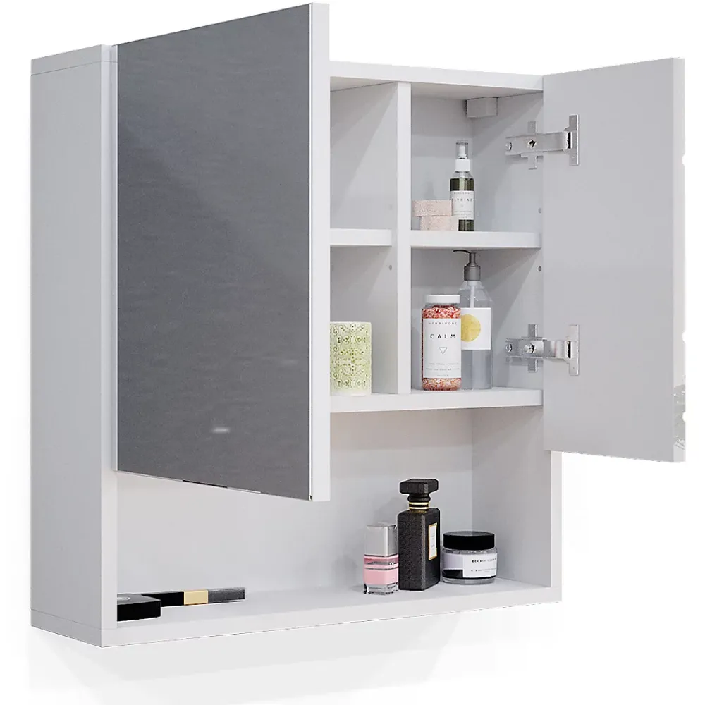Armoire De Toilette|Vicco Armoire de toilette Blanc Haute brillance 16.9x55cm