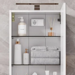 Vicco Armoire de toilette Blanc 40x60cm avec éclairage LED