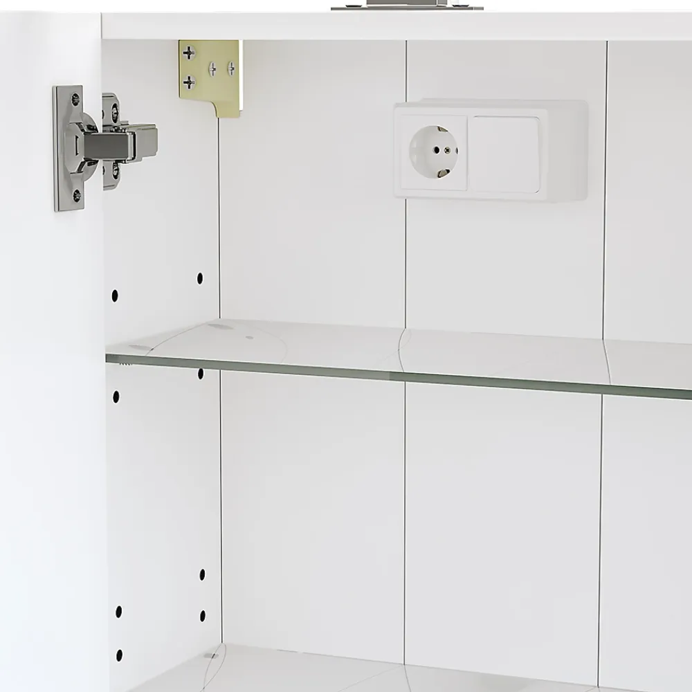 Vicco Armoire de toilette Blanc 40x60cm avec éclairage LED