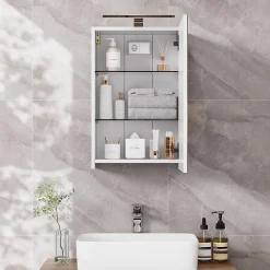 Vicco Armoire de toilette Blanc 40x60cm avec éclairage LED