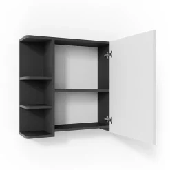 Armoire De Toilette|Vicco Armoire de toilette Anthracite 79.6x64cm
