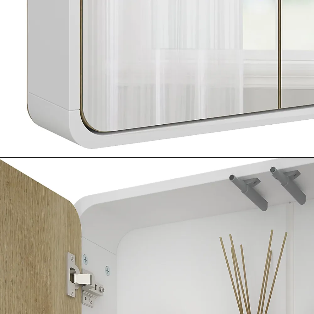 Vicco armoire de toilette blanc/chêne 60x60cm
