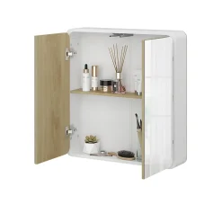 Vicco armoire de toilette blanc/chêne 60x60cm