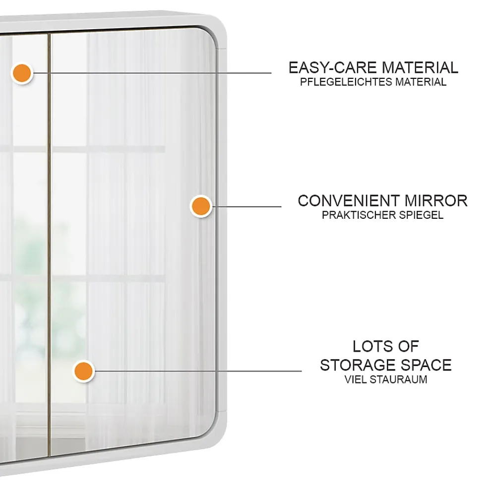 Vicco armoire de toilette blanc/chêne 60x60cm