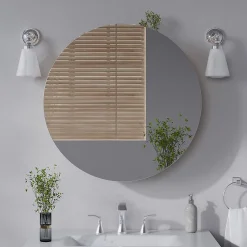 Armoire De Toilette|Vicco Armoire de toilette Blanc 70x70cm avec 2 compartiments