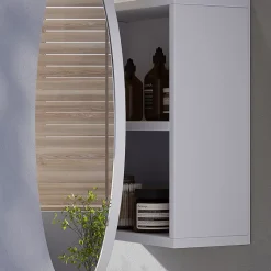 Armoire De Toilette|Vicco Armoire de toilette Blanc 70x70cm avec 2 compartiments