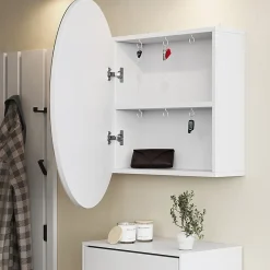Armoire De Toilette|Vicco Armoire de toilette Blanc 70x70cm avec 2 compartiments