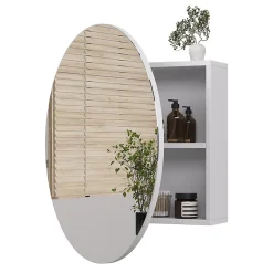 Armoire De Toilette|Vicco Armoire de toilette Blanc 70x70cm avec 2 compartiments