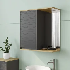 Vicco armoire de toilette Anthracite 60x63cm