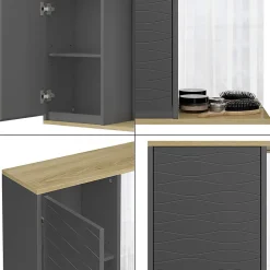 Vicco armoire de toilette Anthracite 60x63cm