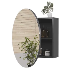Vicco Armoire de toilette Anthracite 60x60cm avec 2 compartiments