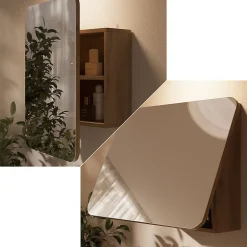 Vicco Armoire de toilette Chêne de force doré 65x50cm avec des étagères
