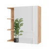Armoire De Toilette|Vicco Armoire de toilette Chêne de force doré 62x64cm