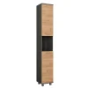 Vicco Armoire haute Anthracite/chêne doré 30.2x190cm avec 2 portes