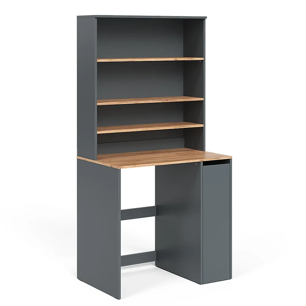 Vicco Armoire machine à laver Anthracite/chêne doré 93.6x88.2cm 2 pièces avec placard et étagère