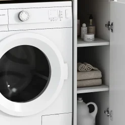 Vicco Armoire machine à laver Blanc 93.5x88.5cm avec 3 compartiments