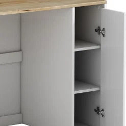 Vicco Armoire machine à laver Blanc 93.5x88.5cm avec 3 compartiments