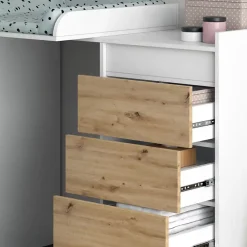 Meuble Wc|Vicco Armoire machine à laver Blanc 116x98cm avec 4 tiroirs