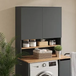 Meuble Wc|Vicco Armoire machine à laver Anthracite/chêne doré 93.6x100.4cm