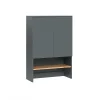 Meuble Wc|Vicco Armoire machine à laver Anthracite/chêne doré 68x100.4cm
