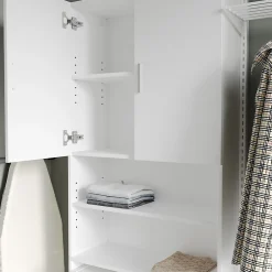 Vicco Armoire machine à laver Blanc 64x190cm avec 2 portes courtes