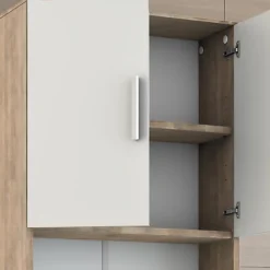 Meuble Wc|Vicco Armoire machine à laver Blanc/Sonoma 64x190cm