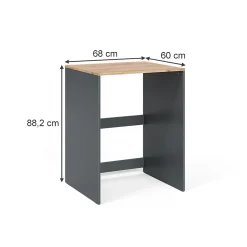 Vicco Armoire machine à laver Anthracite/chêne doré 68x88.2cm
