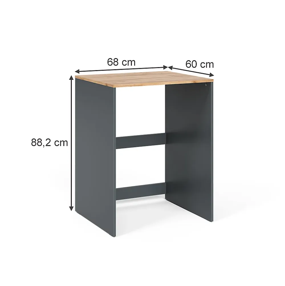 Vicco Armoire machine à laver Anthracite/chêne doré 68x88.2cm