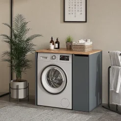 Vicco Armoire machine à laver Anthracite/chêne doré 93.6x88.2cm Meuble sous la machine à laver