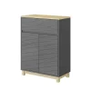 Vicco Armoire Midisch Anthracite 60x80cm avec tiroir