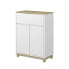 Vicco Armoire Midisch Blanc 60x80cm avec tiroir
