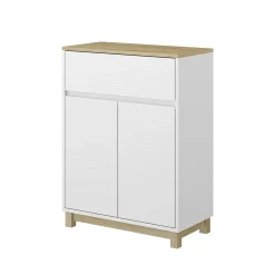 Vicco Armoire Midisch Blanc 60x80cm avec tiroir