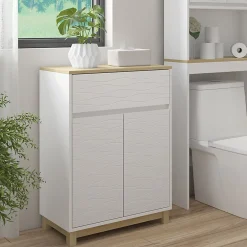 Vicco Armoire Midisch Blanc 60x80cm avec tiroir