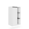 Vicco Armoire Midischrank blanc/gris 50x86cm avec des étagères ouvertes