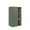 Armoire De Salle De Bains|Vicco Armoire Midischrank Vert/Artisan 50x86cm avec des étagères ouvertes