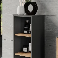 Vicco Armoire Midischrank Anthracite/Artisan 30x81cm avec 3 compartiments de rangement