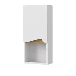 Vicco Armoire murale Blanc 30x67cm avec porte et compartiment ouvert