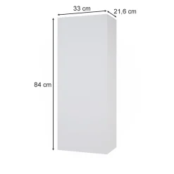 Armoire De Salle De Bains|Vicco Armoire murale Blanc 33x84cm avec 2 étagères