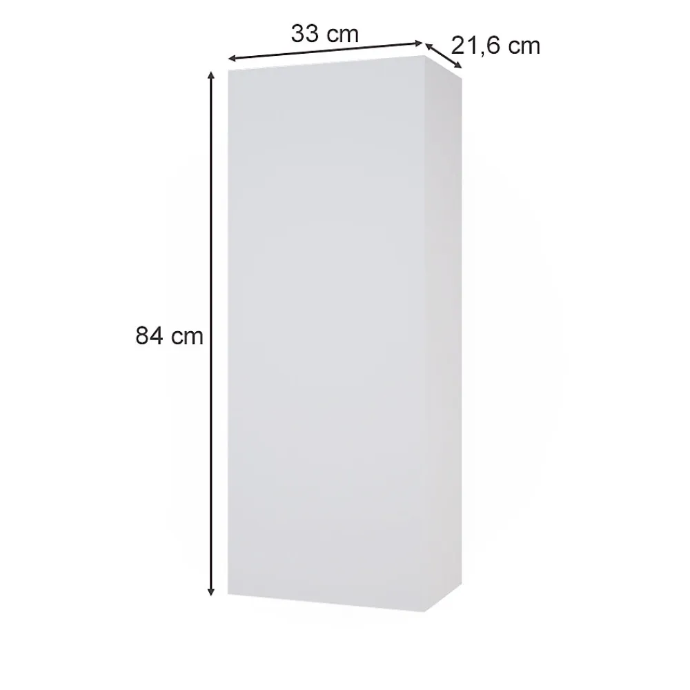 Armoire De Salle De Bains|Vicco Armoire murale Blanc 33x84cm avec 2 étagères